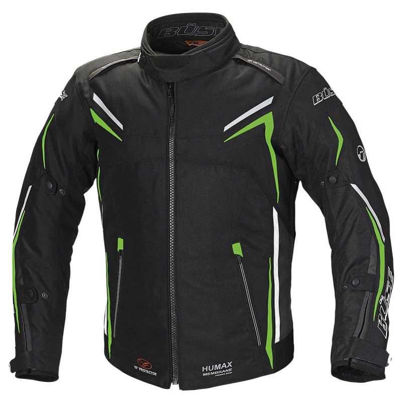 Kurtka motocyklowa BUSE Mugello czarno-neonowo zielona Kurtka motocyklowa BUSE Mugello czarno-neonowo zielona