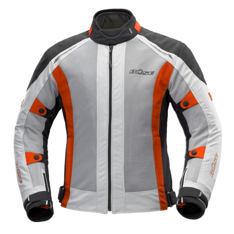 Kurtka motocyklowa BUSE Summer Flash szaro-czerwona