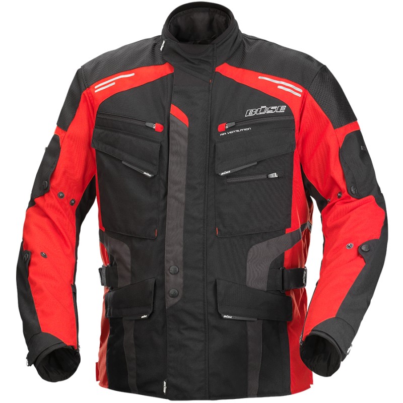 Kurtka motocyklowa BUSE Torino Evo czarno-czerwona Kurtka motocyklowa BUSE Torino Evo czarno-czerwona