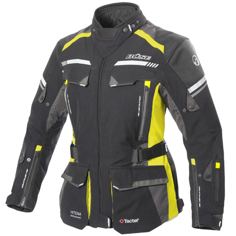 Kurtka motocyklowa damska Highland II czarno/żółta  