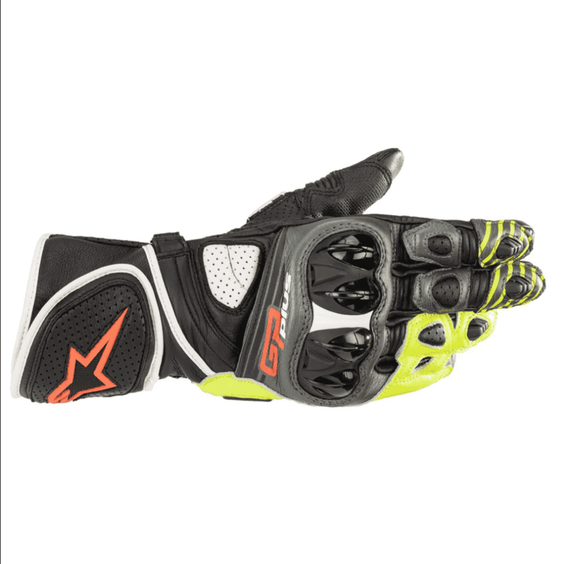 RĘKAWICE ALPINESTARS GP PLUS R V2 METAL GREY BLACK YELL RED FLUO 