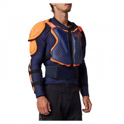 KOSZULKA Z OCHRANIACZAMI FOX TITAN SPORT NAVY  ENDURO CROSS