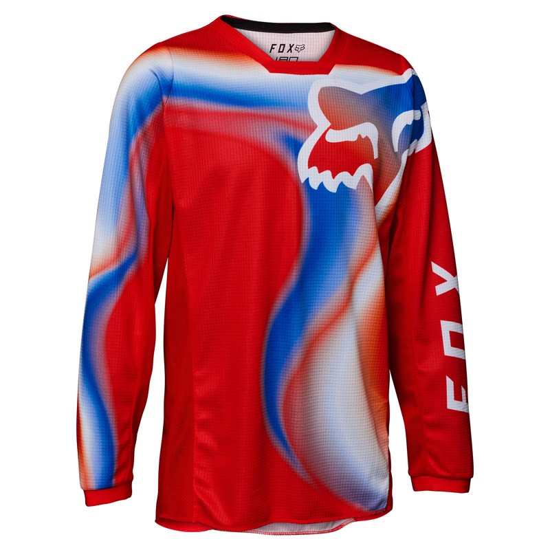 BLUZA FOX JUNIOR 180 TOXSYK FLUO RED  ENDURO CROSS