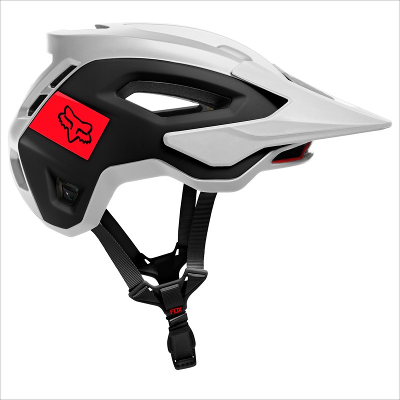 KASK ROWEROWY FOX SPEEDFRAME PRO BLOCKED WHITE/BLACK  ENDURO CROSS