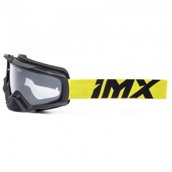 GOGLE IMX DUST BLACK MATT/FLUO YELLOW - SZYBA DARK SMOKE + CLEAR (2 SZYBY W ZESTAWIE) ENDURO CROSS