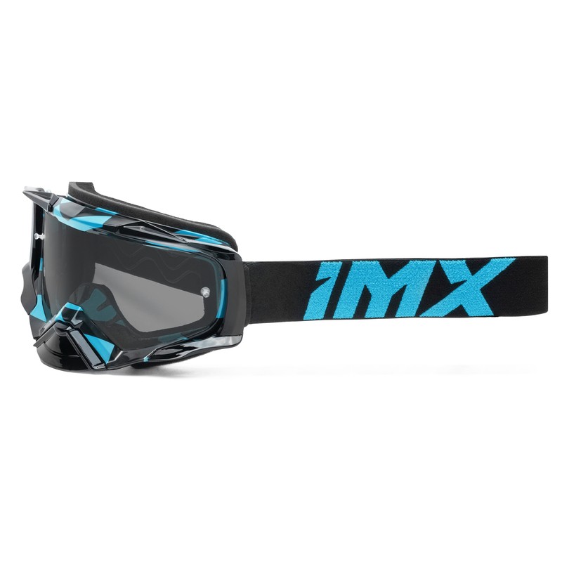 GOGLE IMX DUST GRAPHIC BLUE GLS/BLACK - SZYBA DARK SMOKE + CLEAR (2 SZYBY W ZESTAWIE) ENDURO CROSS