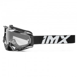 GOGLE IMX DUST GRAPHIC WHITE GLS/BLACK - SZYBA DARK SMOKE + CLEAR (2 SZYBY W ZESTAWIE) ENDURO CROSS