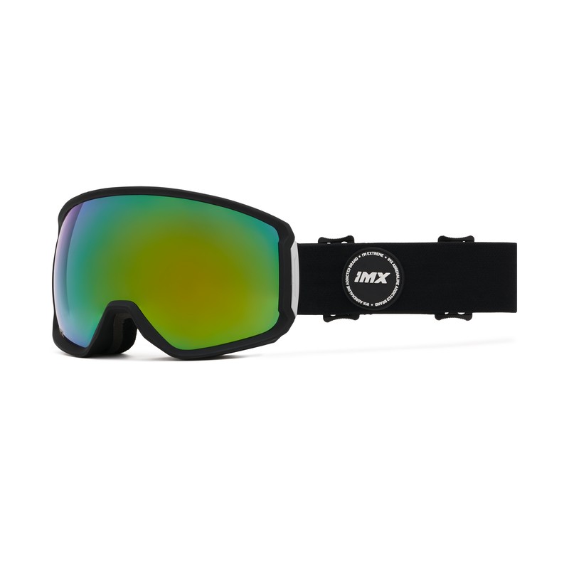 GOGLE SNOWBOARDOWE IMX PEAK BLACK MATT/BLACK - SZYBA PODWÓJNA GREEN IRRIDIUM + BROWN ENDURO CROSS