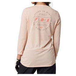 KOSZULKA ROWEROWA FOX LADY RANGER DR 3/4 LIGHT PINK  ENDURO CROSS