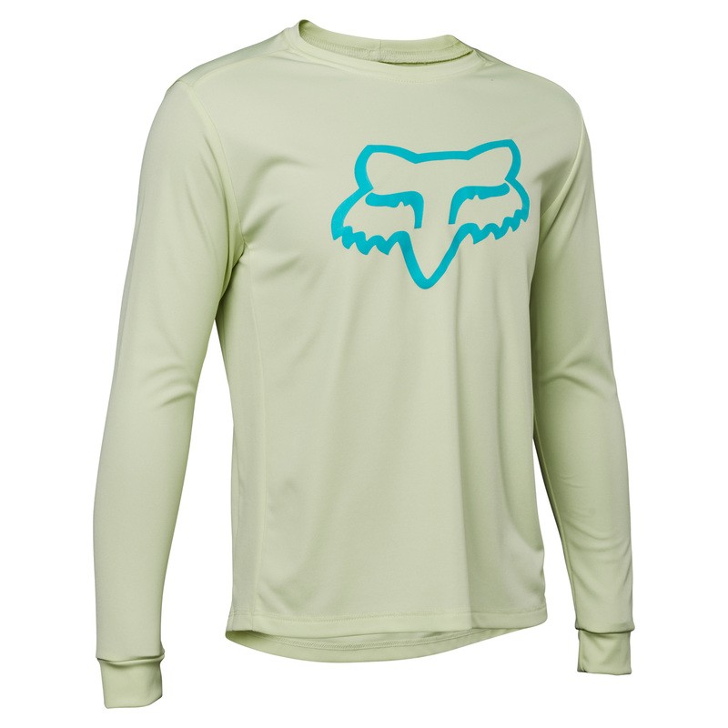KOSZULKA ROWEROWA Z DŁUGIM RĘKAWEM FOX JUNIOR RANGER SEA SPRAY  ENDURO CROSS