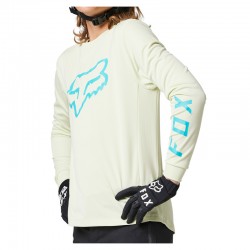 KOSZULKA ROWEROWA Z DŁUGIM RĘKAWEM FOX JUNIOR RANGER SEA SPRAY  ENDURO CROSS