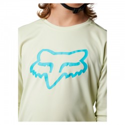 KOSZULKA ROWEROWA Z DŁUGIM RĘKAWEM FOX JUNIOR RANGER SEA SPRAY  ENDURO CROSS