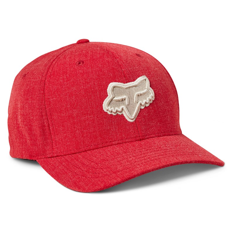 CZAPKA Z DASZKIEM FOX TRANSPOSITION FLEXFIT HEATHER RED  ENDURO CROSS