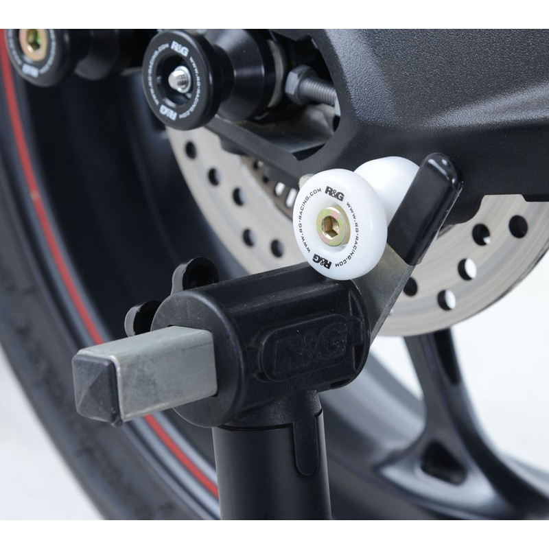 ROLKI WAHACZA, WHITE, BMW S1000RR 10-/S1000R 14-/TRIUMPH STREET TRIPLE/TRIPLE R 13-16/RX/765 RS/R/S 
