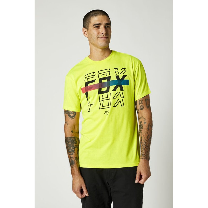 T-SHIRT FOX CRANKER FLO YELLOW  ENDURO CROSS