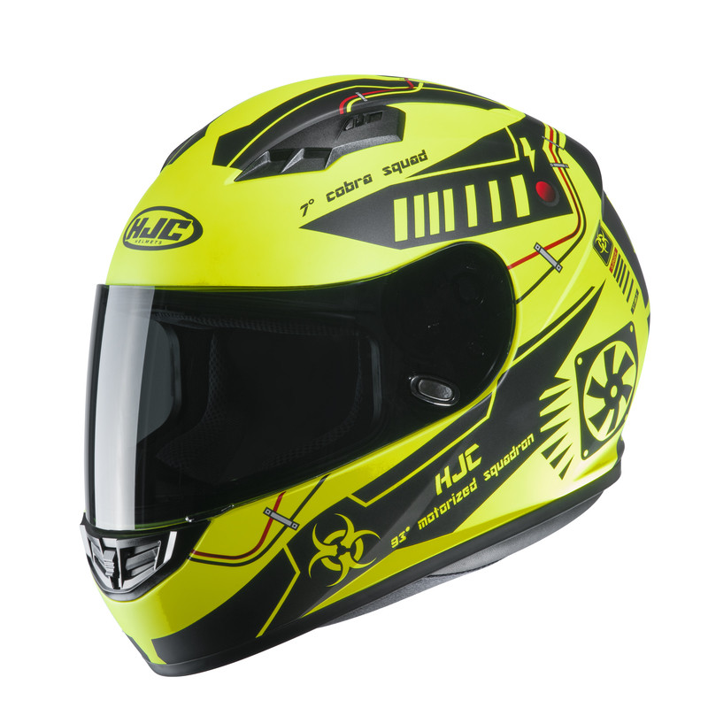 KASK HJC CS-15 TAREX BLACK/FLO YELLOW 
