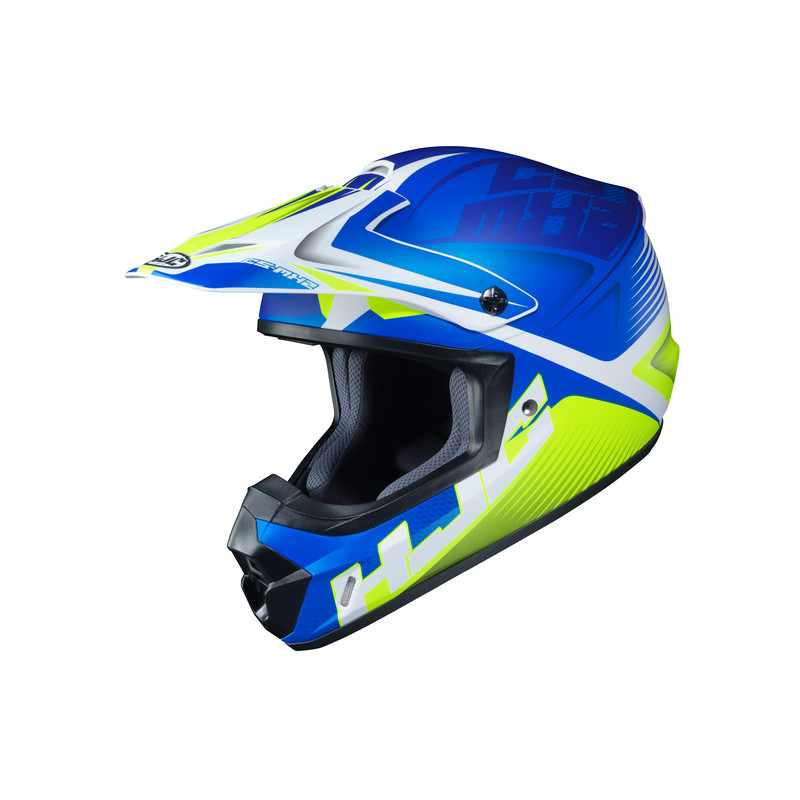KASK HJC CS-MX II ELLUSION BLUE/FLO YELLOW 