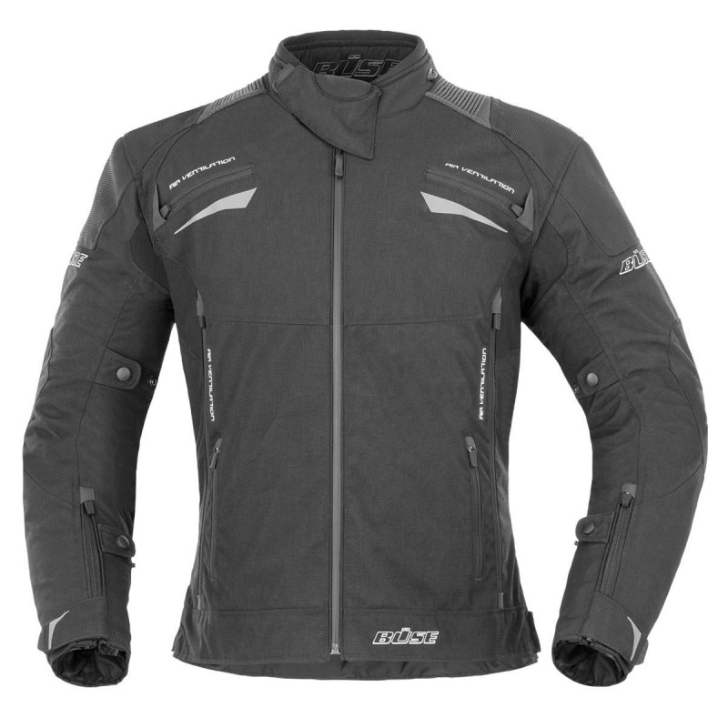 Kurtka motocyklowa BUSE Rico czarno-szara 