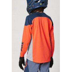 KOSZULKA ROWEROWA FOX JUNIOR Z DŁUGIM RĘKAWEM DEFEND GRPHC 2 ATOMIC PUNCH  ENDURO CROSS