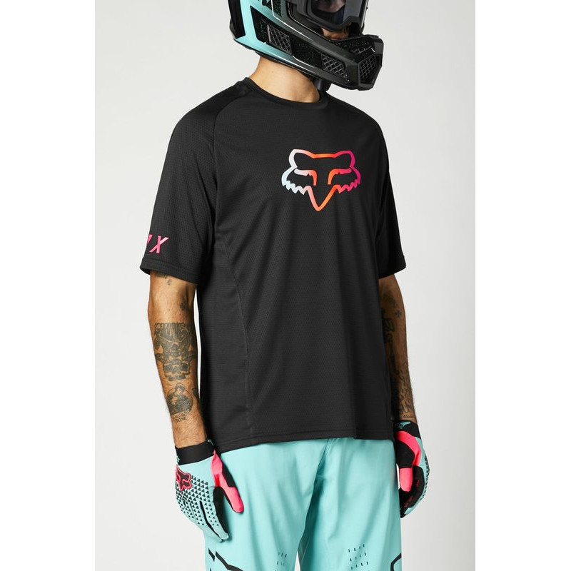 KOSZULKA ROWEROWA FOX DEFEND BLACK  ENDURO CROSS