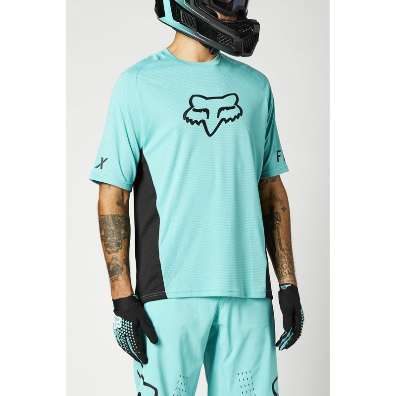 KOSZULKA ROWEROWA FOX DEFEND TEAL  ENDURO CROSS