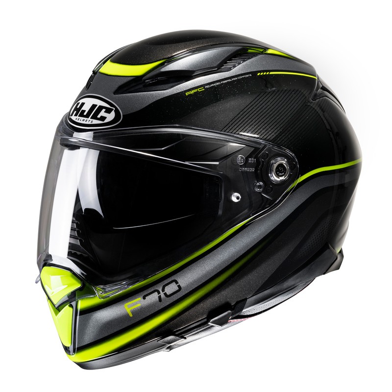 KASK HJC F70 DIWEN BLACK/YELLOW 