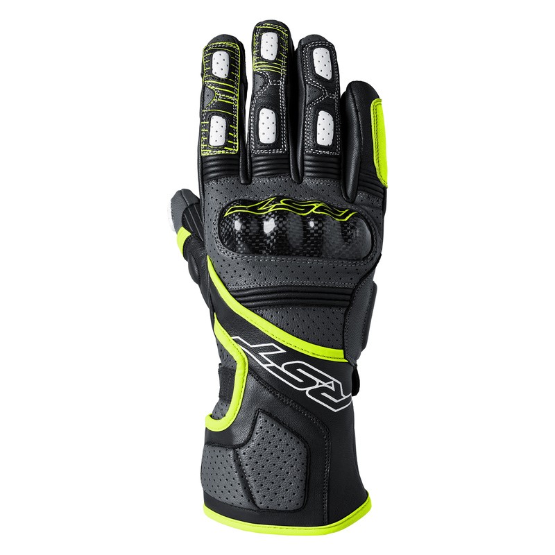 RĘKAWICE SKÓRZANE RST FULCRUM CE GREY/FLO YELLOW/BLACK  (3179)