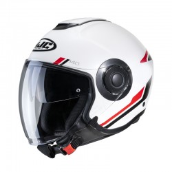KASK HJC I40 PADDY WHITE/RED 