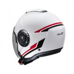 KASK HJC I40 PADDY WHITE/RED 