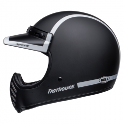 KASK BELL MOTO-3 FH OLD ROAD MATTE/GLOSS BLACK/WHITE 