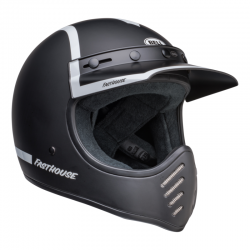 KASK BELL MOTO-3 FH OLD ROAD MATTE/GLOSS BLACK/WHITE 