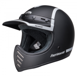 KASK BELL MOTO-3 FH OLD ROAD MATTE/GLOSS BLACK/WHITE 