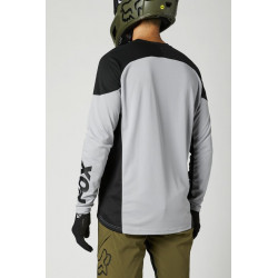 KOSZULKA ROWEROWA FOX Z DŁUGIM RĘKAWEM DEFEND STEEL GREY  ENDURO CROSS