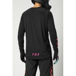 KOSZULKA ROWEROWA FOX Z DŁUGIM RĘKAWEM DEFEND BLACK  ENDURO CROSS