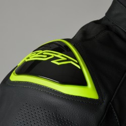 KURTKA SKÓRZANA RST S1 CE BLACK/GREY/FLO YELLOW  (2977)