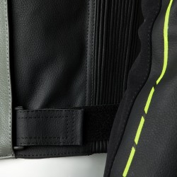 KURTKA SKÓRZANA RST S1 CE BLACK/GREY/FLO YELLOW  (2977)