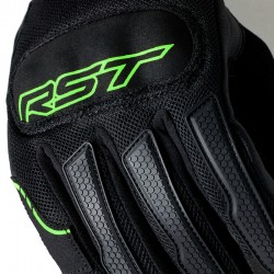 RĘKAWICE SKÓRZANE RST S1 MESH CE BLACK/GREY/NEON GREEN  (3182)