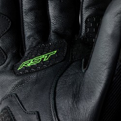 RĘKAWICE SKÓRZANE RST S1 MESH CE BLACK/GREY/NEON GREEN  (3182)