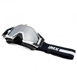 GOGLE IMX SAND WHITE GLS - SZYBA SILVER IRIDIUM + CLEAR (2 SZYBY W ZESTAWIE) ENDURO CROSS