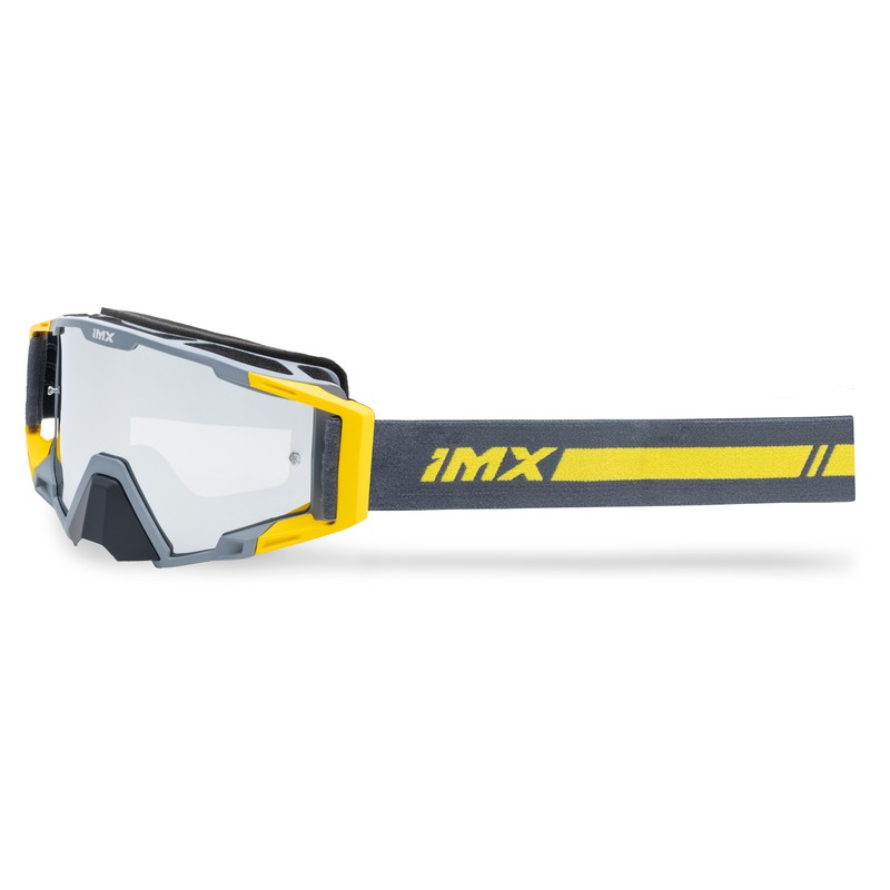 GOGLE IMX SAND GREY MATT/FLUO YELLOW - SZYBA SILVER IRIDIUM + CLEAR (2 SZYBY W ZESTAWIE) ENDURO CROSS