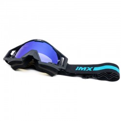 GOGLE IMX SAND BLACK MATT/BLUE - SZYBA BLUE IRIDIUM + CLEAR (2 SZYBY W ZESTAWIE) ENDURO CROSS