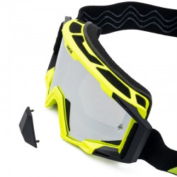 GOGLE IMX SAND FLUO YELLOW MATT/BLACK - SZYBA SILVER IRIDIUM + CLEAR (2 SZYBY W ZESTAWIE) ENDURO CROSS