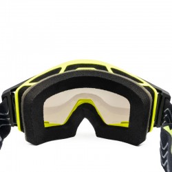 GOGLE IMX SAND FLUO YELLOW MATT/BLACK - SZYBA SILVER IRIDIUM + CLEAR (2 SZYBY W ZESTAWIE) ENDURO CROSS