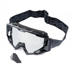 GOGLE IMX SAND GRAPHIC BLACK GLS/GREY - SZYBA SILVER IRIDIUM + CLEAR (2 SZYBY W ZESTAWIE) ENDURO CROSS