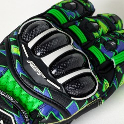RĘKAWICE SKÓRZANE RST TRACTECH EVO 4 CE NEON GREEN/PURPLE BOLT  (2666)