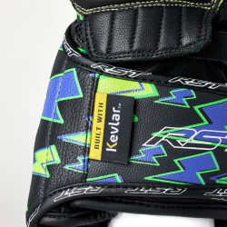 RĘKAWICE SKÓRZANE RST TRACTECH EVO 4 CE NEON GREEN/PURPLE BOLT  (2666)