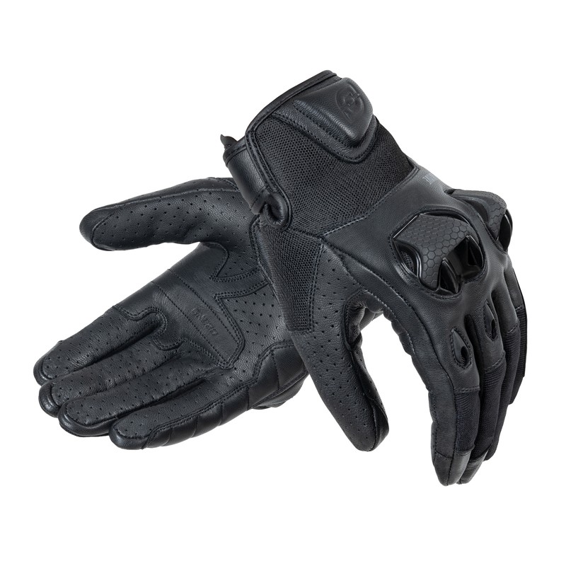 RĘKAWICE SKÓRZANO-TEKSTYLNE OZONE WAVE BLACK 