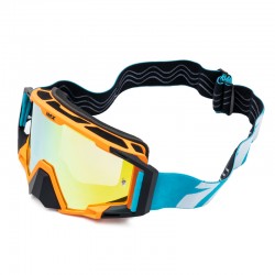 GOGLE IMX SAND ORANGE MATT/BLUE/WHITE - SZYBA ORANGE IRIDIUM + CLEAR (2 SZYBY W ZESTAWIE) ENDURO CROSS