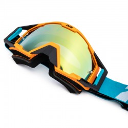 GOGLE IMX SAND ORANGE MATT/BLUE/WHITE - SZYBA ORANGE IRIDIUM + CLEAR (2 SZYBY W ZESTAWIE) ENDURO CROSS