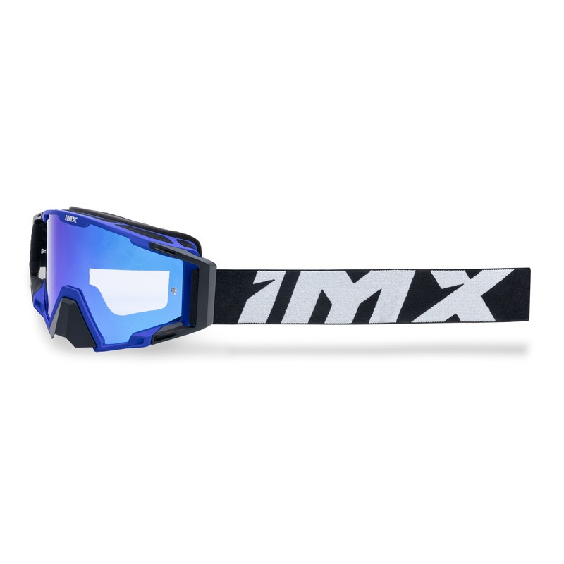 GOGLE IMX SAND BLUE MATT/BLACK - SZYBA BLUE IRIDIUM + CLEAR (2 SZYBY W ZESTAWIE) ENDURO CROSS